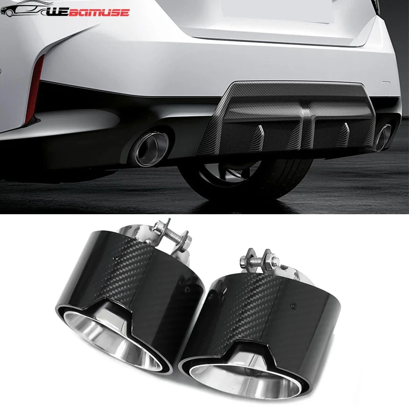 2 teile/los Inline Auspuff Endrohr Für BMW G42 2 Serie 225i 230i 220i M Leistung Carbon Faser Auspuff Endrohr düse Endrohr