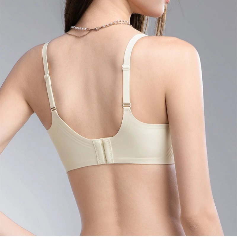 Traceless Lift Bra For Women Wire-Free Thin Under Thick Mold Cup Push-up Small Bust Non Empty Cup Everyday Underwear 70-85AB