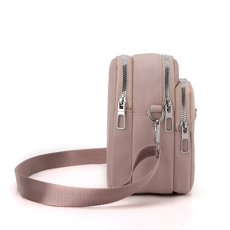 3 Schichten Design Frauen Minit asche hochwertige Nylon Damen Einkaufstasche Handy tasche Modetrends kleine Umhängetaschen für Frauen