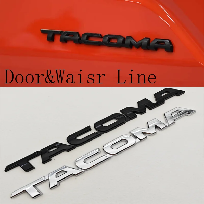ثلاثية الأبعاد سيارة ملصق شعار V6 4X4 SR5 تاكوما جذع شارة الباب Waier خط C-عمود شعار الشارات لتويوتا تاكوما N170 N260 N300 N400