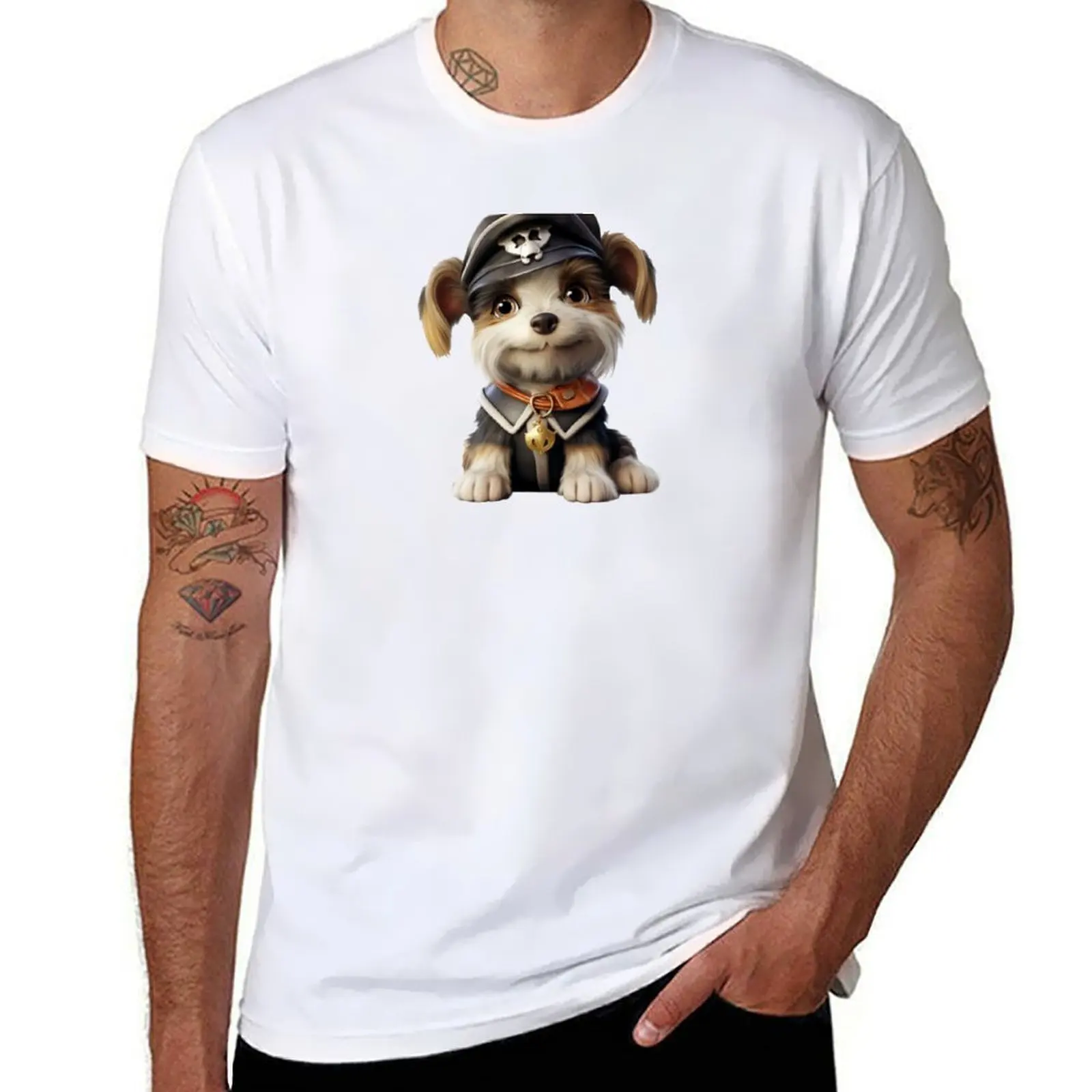 

Kawaii Puppy Dog Pirate T-Shirt essential t shirt t shirts for man pack cotton T-Shirt
