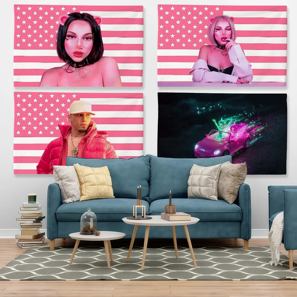Singer O-Omar C-Courtz Flag Tapestry Outdoor Party Bedroom Living Room Dormitory Decorative Themed Wall Hanging Banner Gift