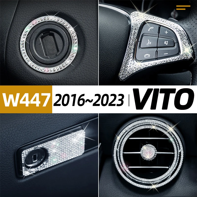 

For Mercedes-Benz w447 refitted vehicle 2016~2023 VITO Series Automotive Interior Renovation Diamond Decoration