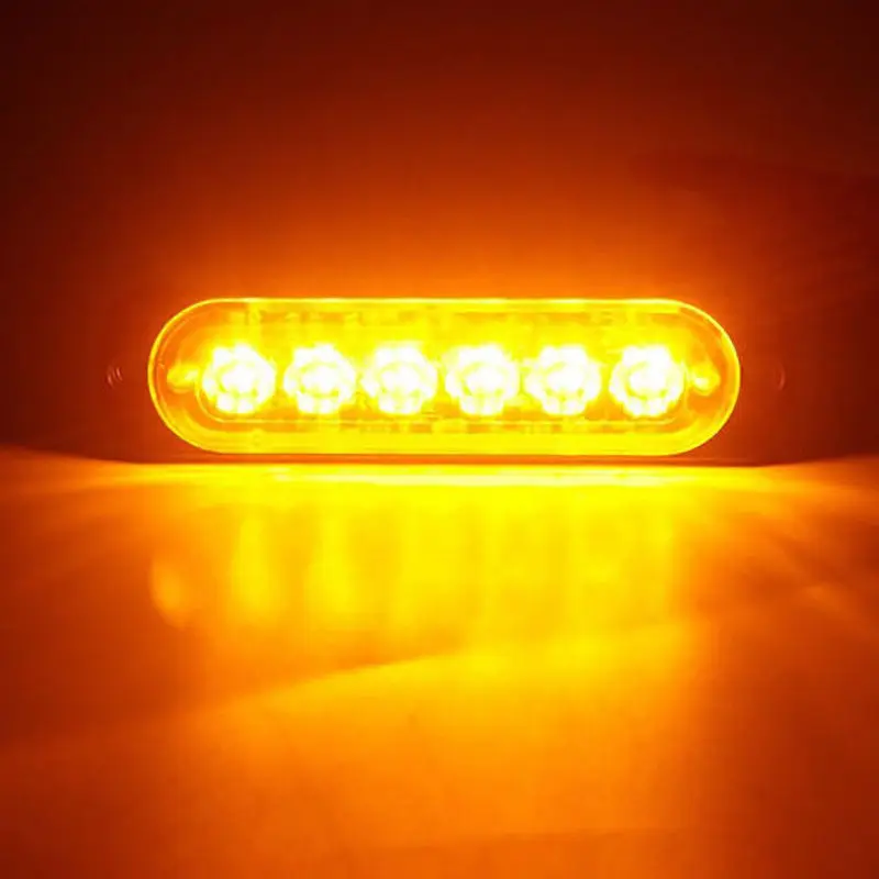 

Waterproof 6LEDs Car Strobe Light Fixed Light/Flash Lamp 12V 24V