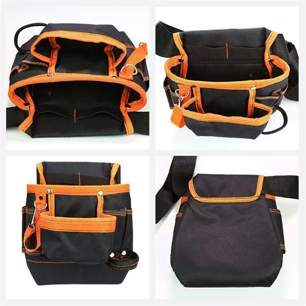 Large Capacity Tool Pouch Belt Pouch with Sturdy Buckle Electrician's Tool Storage Oxford Cloth Tool Pouch 7 Pockets