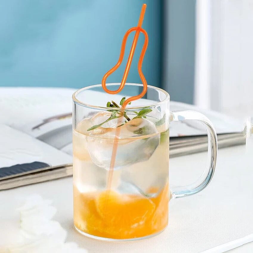 Cannucce di plastica piegate colorate da 5 pezzi Sposa per essere cannucce riutilizzabili per cocktail di frullato da festa e uso domestico