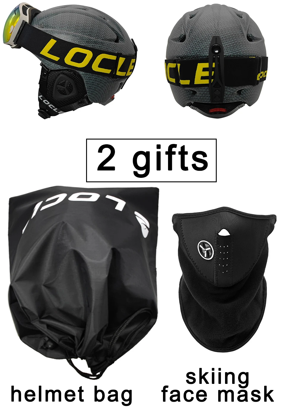 LOCLE Skihelm Herren Damen Integral geformter Kinder Kinder Skihelm Skateboard Ski Snowboard Motorrad Schneemobil Helm – Detail 4