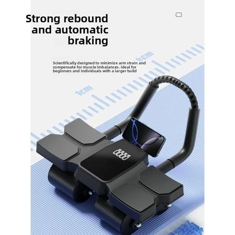 4-Wheel 4-Wheel Auto Rebound Ab Roller with Intelligent Counting, Portable Home Abdominal Trainer for Calorie Burning，Body Building - Aliexpress Deal