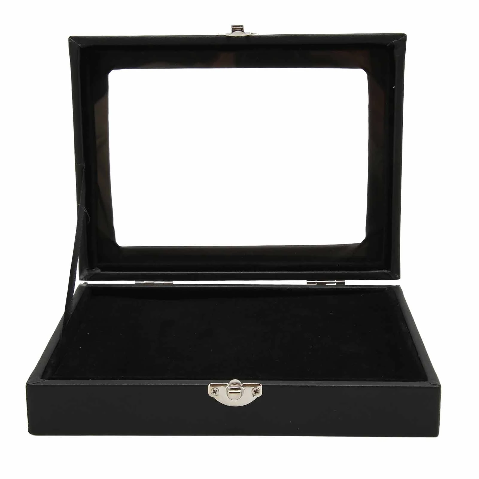 Dustproof Pin Display Case Pin Display Case Orderly Storage Transparent Dustproof Black Badge Storage Box for Home Jewelry Store
