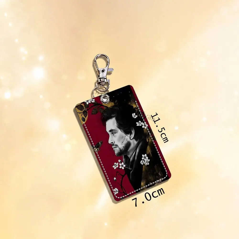 H-HannibalS and Will Card Keychain Fashion Pendant Bag ID Door Card Case Bus Card Cute Adult image 5