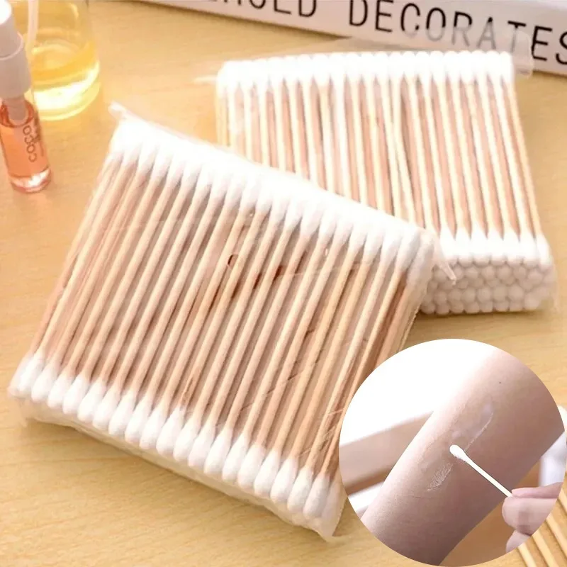 

100pcs Double Head Cotton Swabs for Nose Ears Makeup Lips Cleaning Soft Tip Sticks Women Men Beauty Tools Ear Picking Cotton