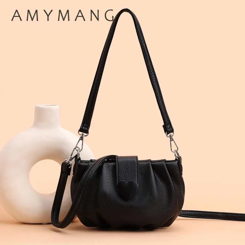 

Luxury Soft PU Leather Small Crossbody Bags for Women Top Quality Shoulder Bag Solid Color Daily Casual Purse Handbag Sac A Main