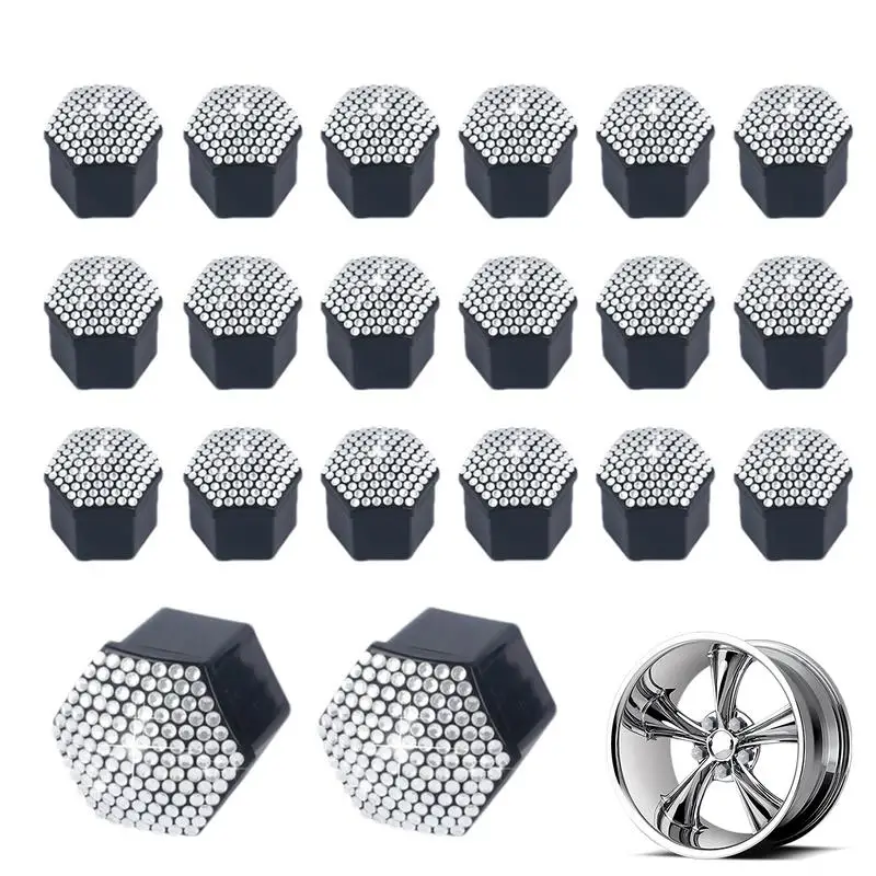 Tire Screw Caps 20PCS Decorative Rust-Proof Tire Screw Covers Universal Anti-Scratch Stem Covers For Suvs Trucks Bikes Cars