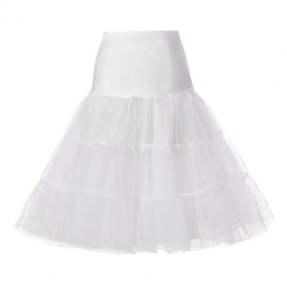 Women High Waist Multi-layered Skirt Elegant Multi-layered High Waist Tulle Skirt for Wedding Dance Dress A-line Party