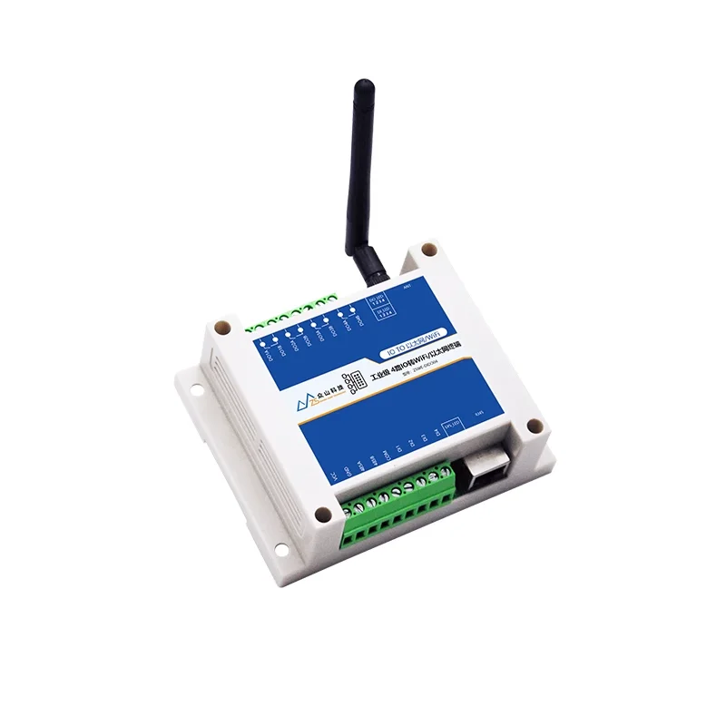 

Switching value to Ethernet wireless transmission module 485 serial port acquisition IO relay output to WiFi communication