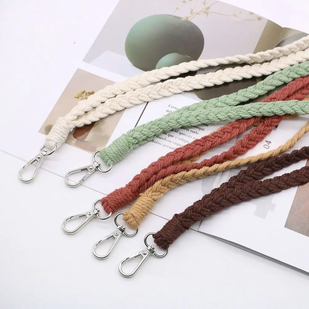 Braided Macrame Teacher Lanyard/ Keychain Boho Chic Braided Macrame Lanyards for Keys or ID Badge Valentine\'s Day Gift Jewelry