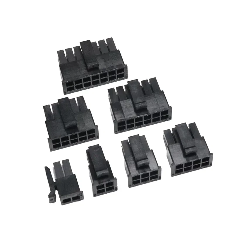マイクロフィットオスハウジングコネクタ,3.0mmピッチ,8p,10p,12 p,16p,18p,20p,24ピン,ミニ5557/43025オスシェル,ターミナル2 p、4p、6p、10セット