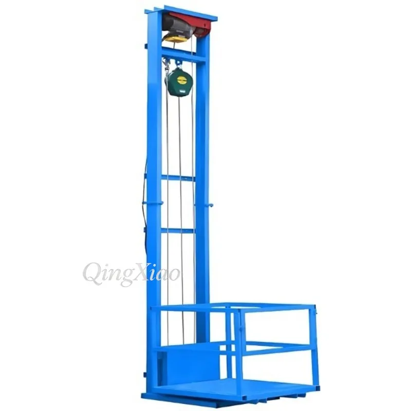 Automatic Electric Cargo Lift 500kg Small Simple Vertical Lifting Elevator Platform For Warehouse Storage Household Material