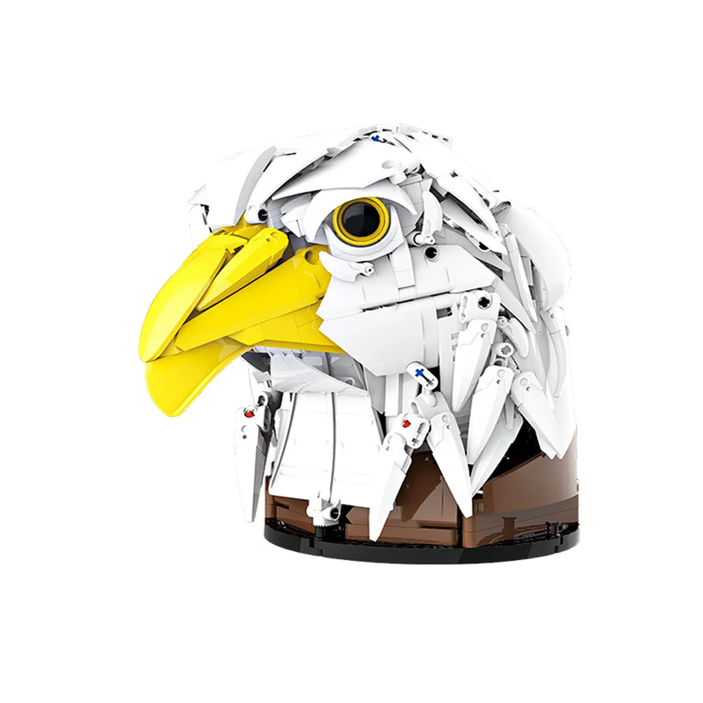 

IN STOCK MOC Creative Eagle Head Ornaments Building Blocks Model Pendant Bricks Assembling Toys for Children Gift Set