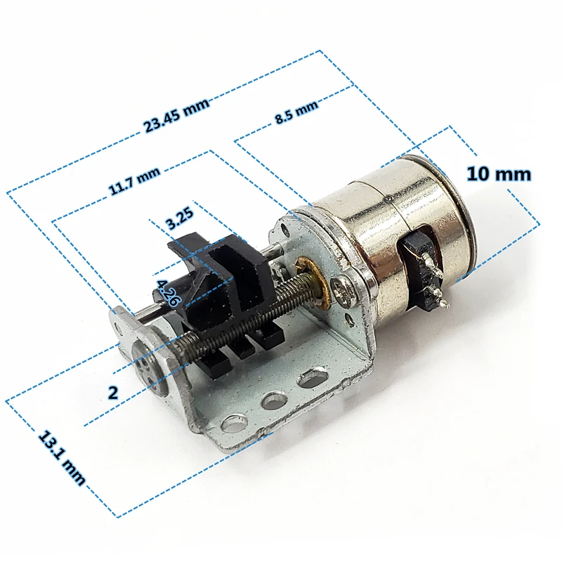 تيار مستمر 3 فولت-5 فولت صغير 8 مللي متر 10 مللي متر 2-phase 4-wire محرك متدرج مايكرو الخطي 18 درجة/خطوة