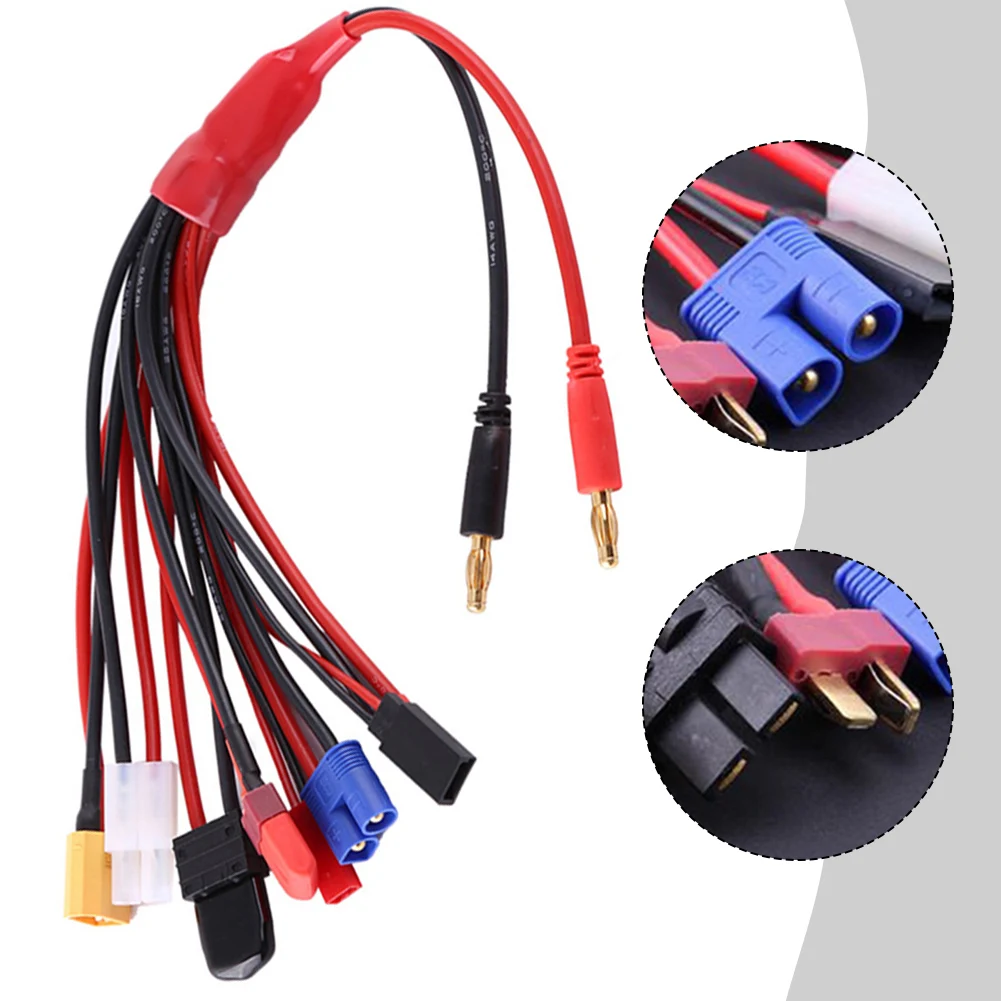 

До 8 разъемов адаптера зарядного устройства, кабель-разветвитель 4,0 мм для RC Lipo аккумулятора для TRX, JST Для XT60 Для TAMIYA Для XT60, EC3