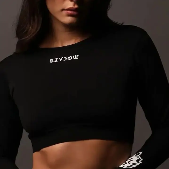 Darc She Sport New Style Energy Top Long Sleeved Women White High Quality Top Tight Sexy Yoga Fitness Workout Elastic Clothing