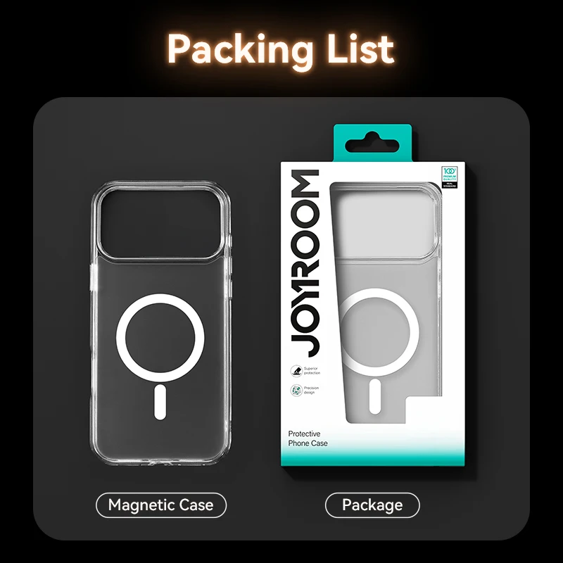 Joyroom For iPhone 17 Pro Max Case Magnetic Frosted Case Shockproof Matte Cover For iPhone 16 Pro Wireless Charger Magnet Cover