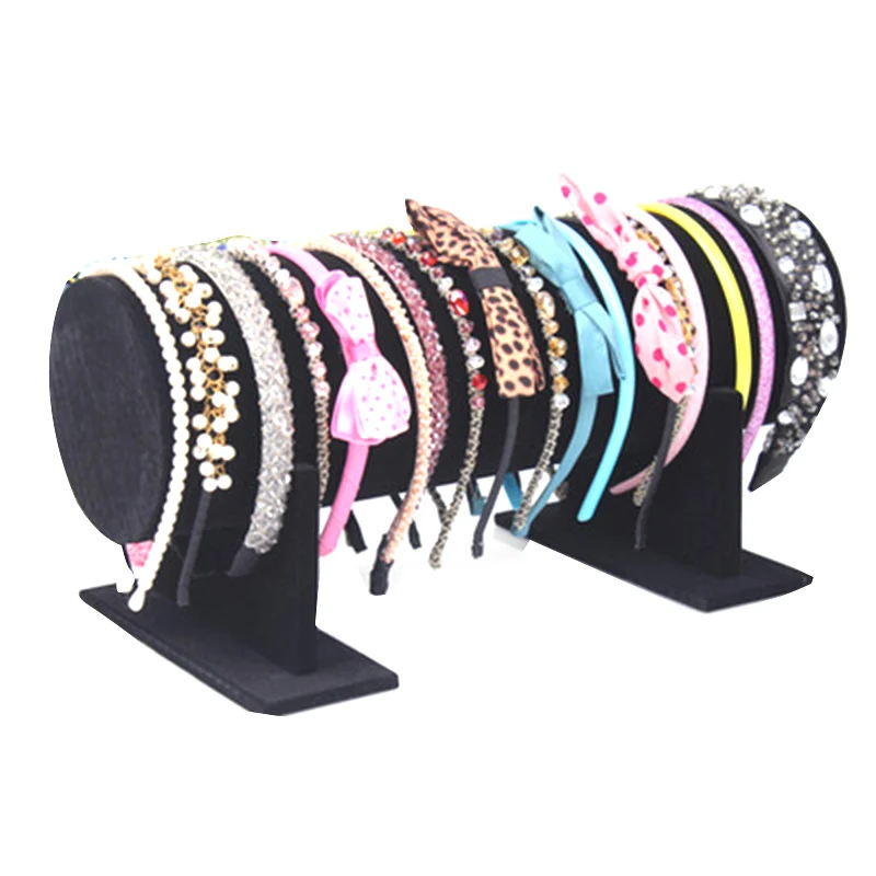 Jewelry Display Stand For Headband Decorative Accessories 11*30cm Grey For Velvet Detachable Hair Hoop