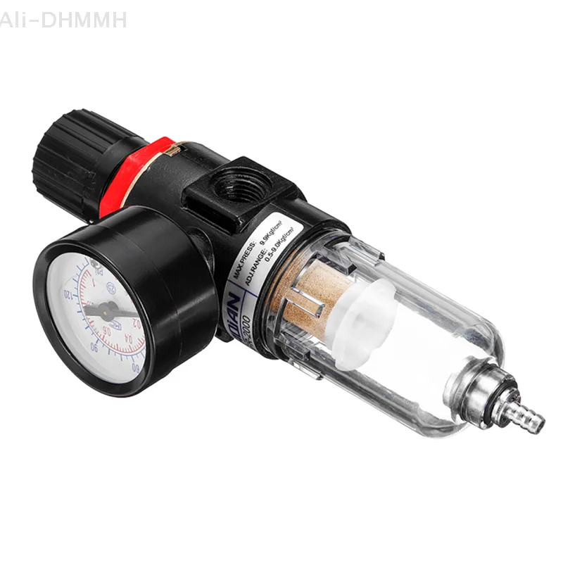 Kit de ferramentas de armadilha separador de água com filtro de compressor de ar de 1/4 '' com medidor regulador