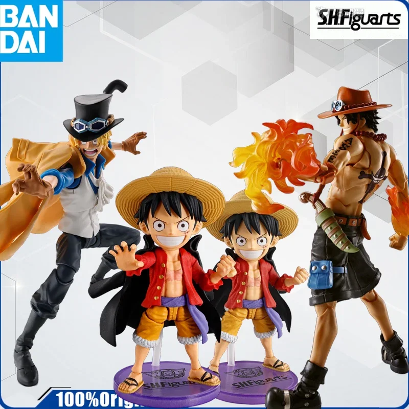

BANDAI GENUINE ORIGINAL SHF ONE PIECE SERIES SABO PORTCAS · D. ACE MONKEY.D.LUFFY Action Figure Model Toys Gift Christmas