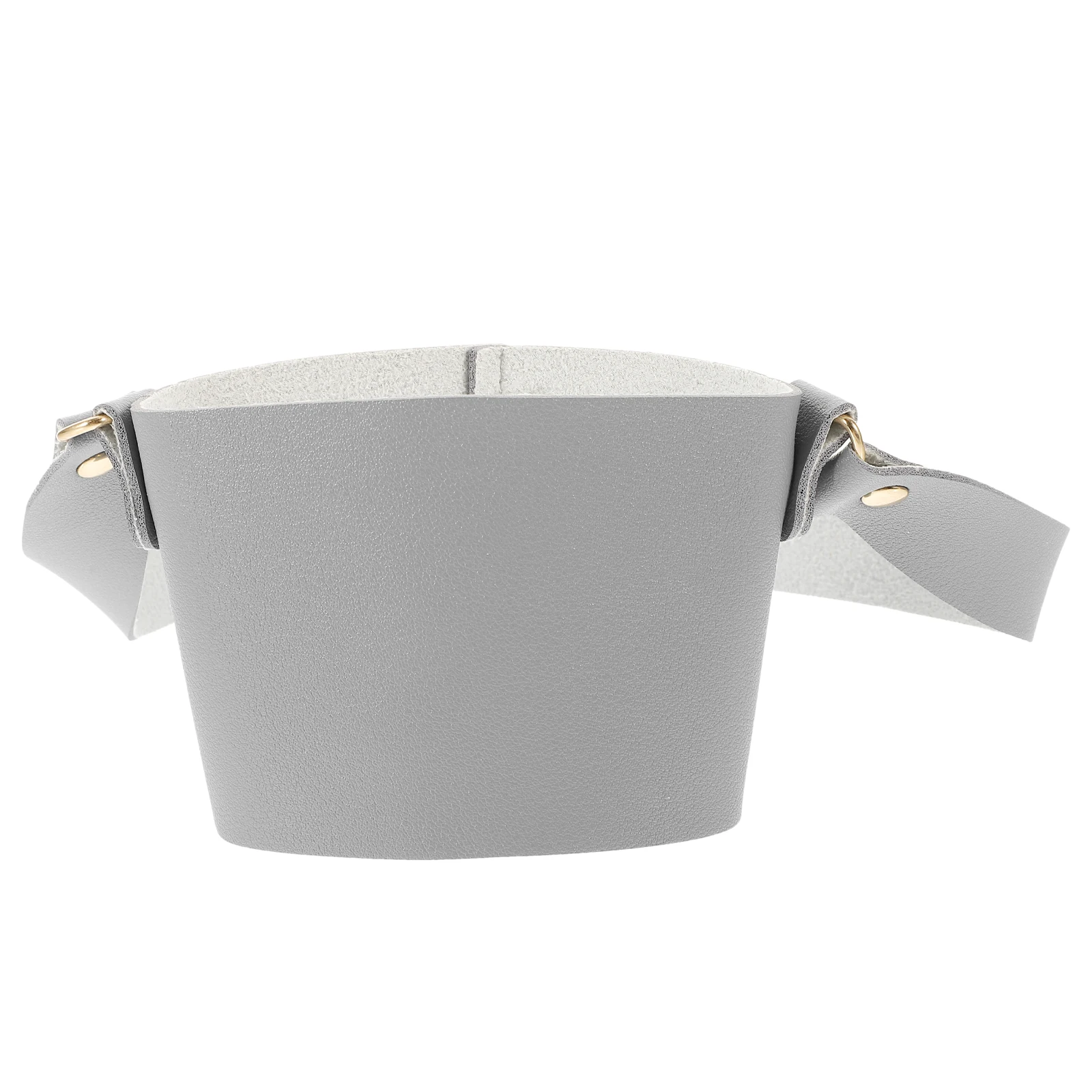 

Drink Carrier Cup Holder Tote Bag Pu H held Coffee Sleeve Water Bottle Brown Non Slip Wear Resistant Kitchen Bar
