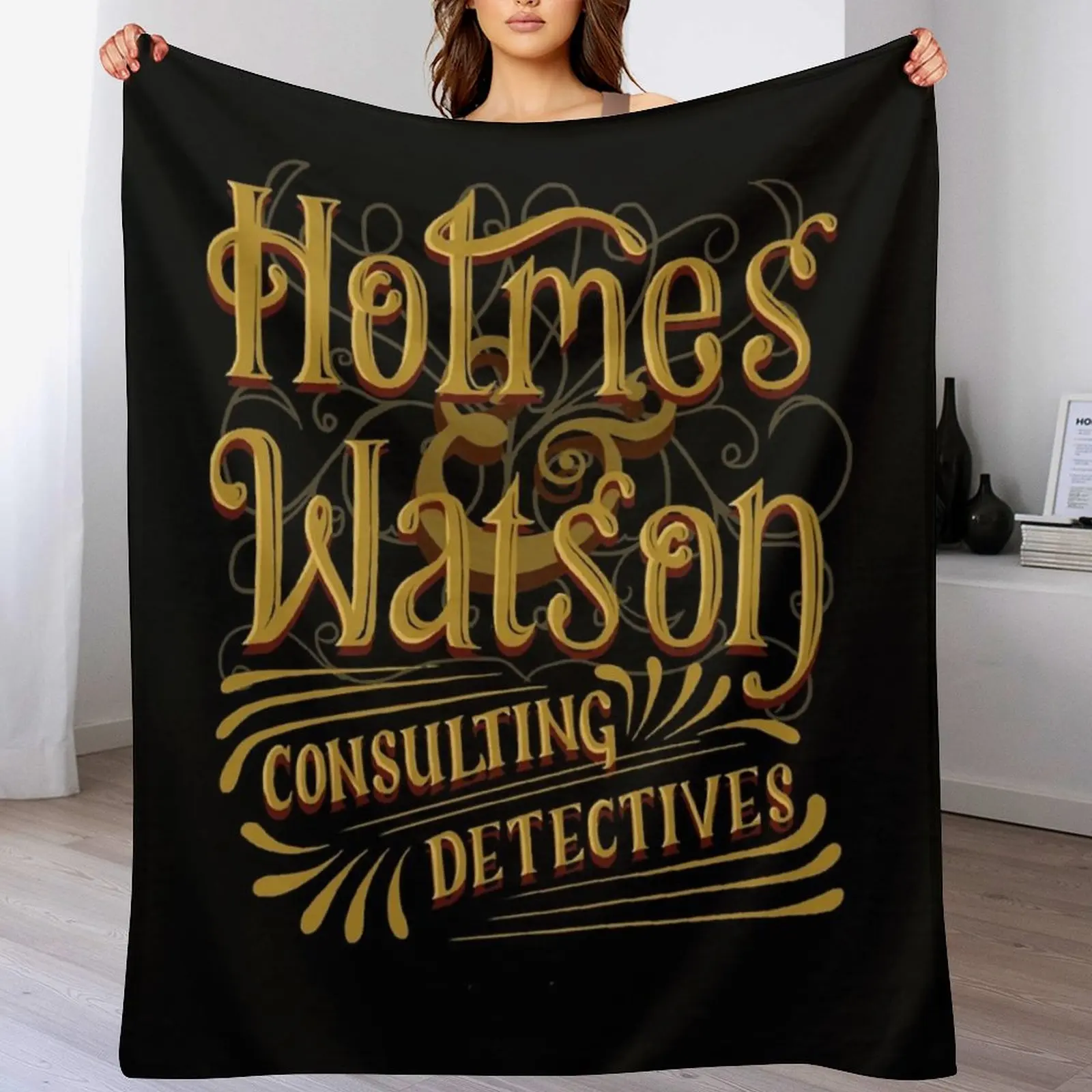 

Gifts Idea Holmes And Watson Christmas Throw Blanket Luxurious Soft Fuzzy Blanket for Sofa Bed