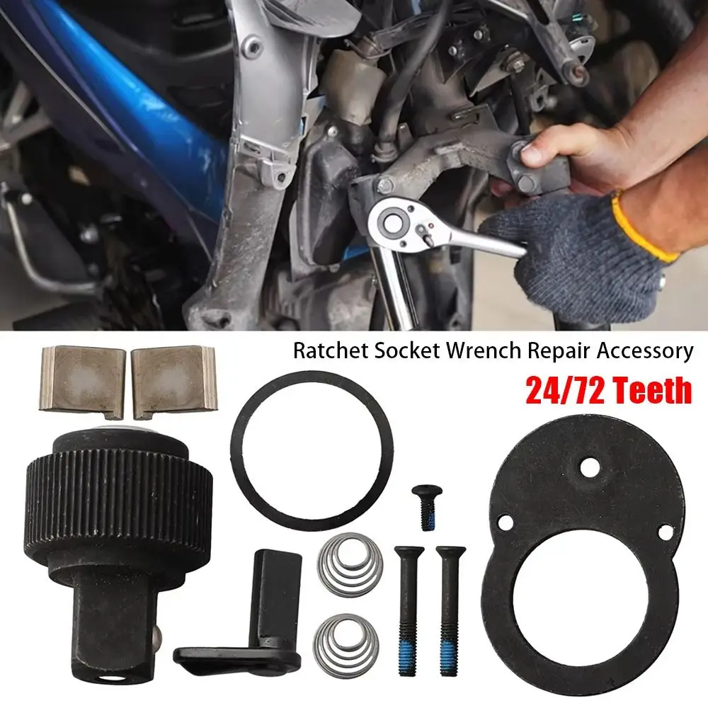 1Set Replacement Part Ratchet Socket Wrench Repair Accessory Ratchet Tool 24/72 Teeth Ratchet Wrench Spare Part Kit