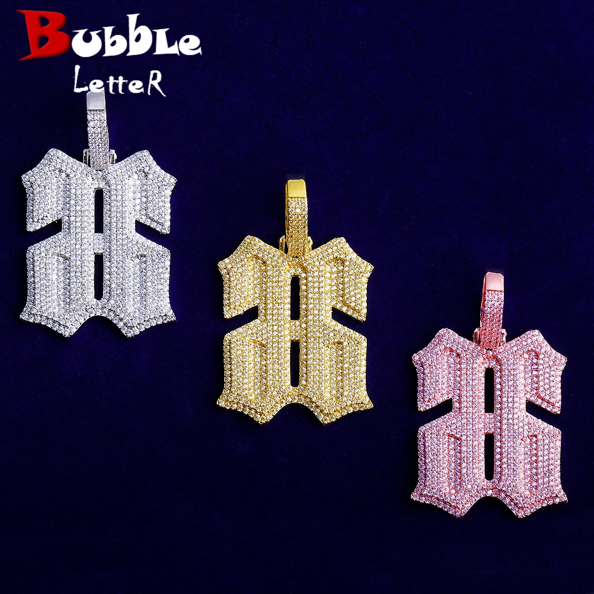 Naszyjnik z zawieszką w kształcie litery I z efektem lodu, numer 66, dla mężczyzn, miedź 5A, cyrkonia sześcienna, biżuteria hip-hopowa