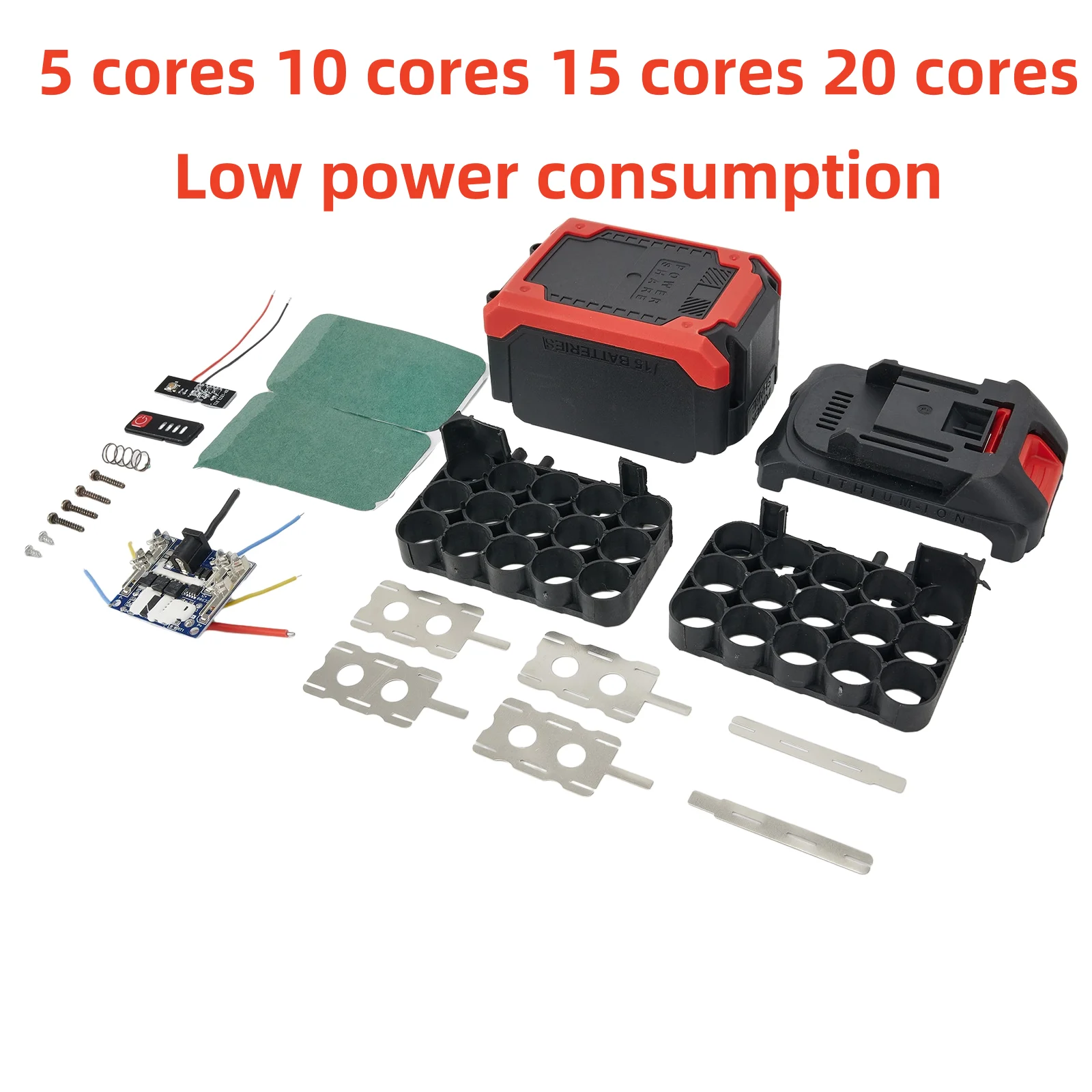 Carte de circuit imprimé de protection de charge de boîtier de batterie au lithium-ion, pièces d\'outils électriques Makita, 5 cœurs, 10 cœurs, 15/20