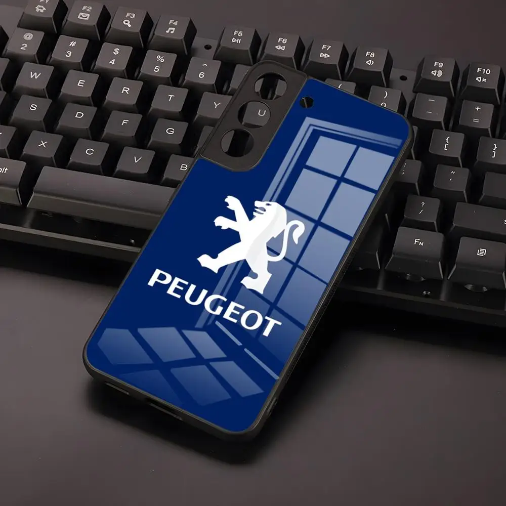 P-peugeotes custodia per telefono per Samsung S24 S23 S21 S20 A34 A54 A53 M54 Note 20 Ultra Plus 2024 Cover in vetro