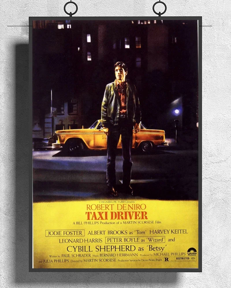 L072 TAXI DRIVER Movie Classic Silk Fabric Poster Art Decor Indoor Painting Gift