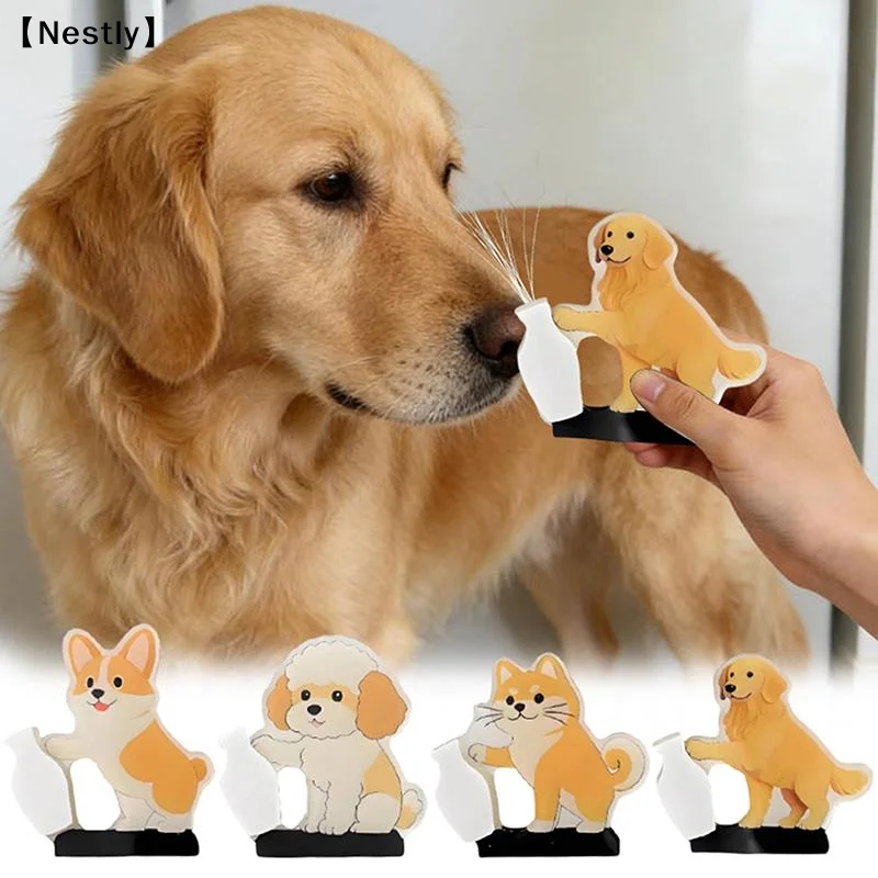 Mini Vase Acrylic Dog Cat Hair Whisker Collection Fridge Magnet Dog Pushing Vase Decor Ornaments Home Office Decor〔Nest〕