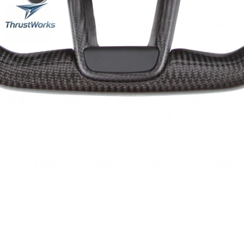 ThrustWorks Customized Real Carbon Fiber Modification With 3 Keys Car Steering Wheel Fit Q5L A6 Q3 A8L RS3 New