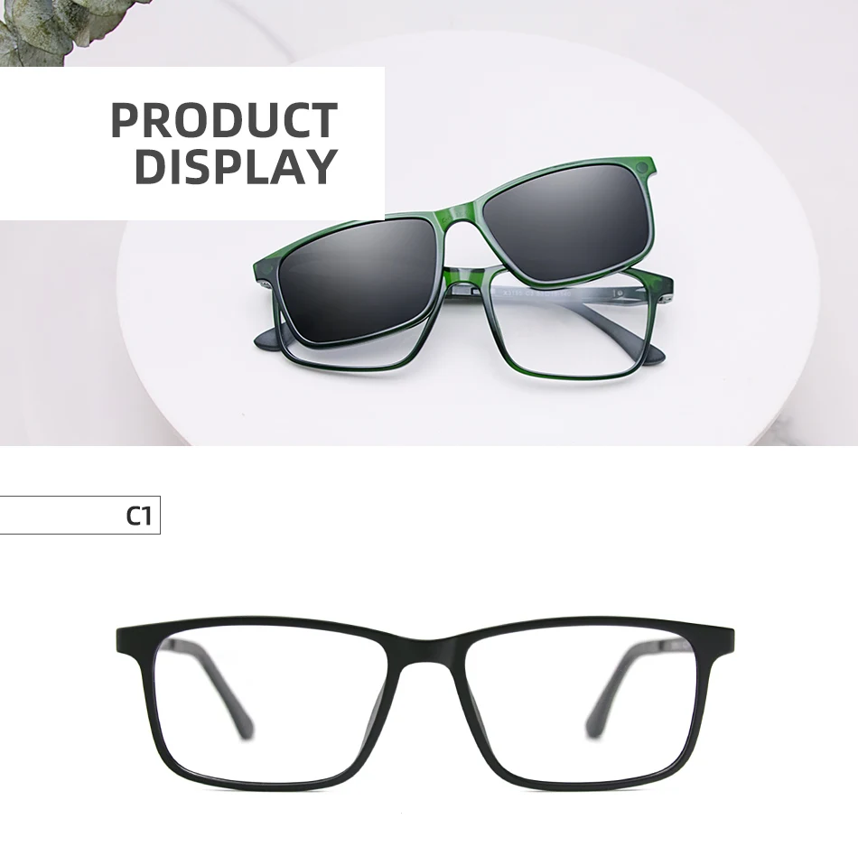 X3195 Magnet Clip Auf Brille Rahmen Männer Rezept Optische Brillen Rahmen Frauen Myopie Polarisierte Magnet Clip Auf Sonnenbrille – Detail 7