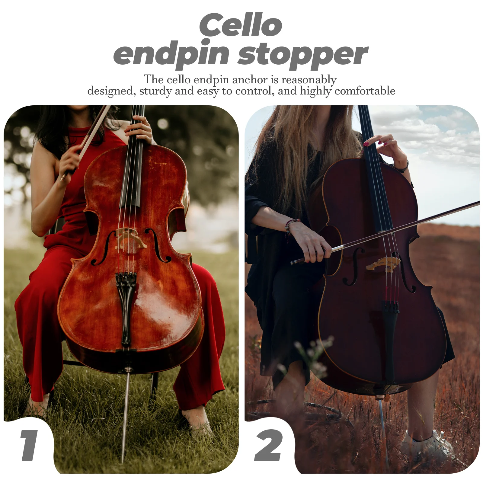 

Cello Endpin Anchor ABS Rubber Corrosion Resistant Nonslip Mat Stopper Cello Floor Protector Instrument Accessory