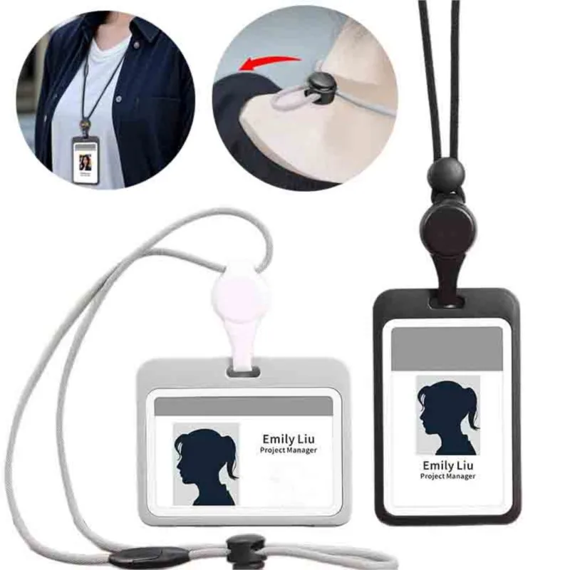 

Прозрачный выдвижной держатель для бейджей с ланъярдом, аксессуары для медсестер, съемный держатель для ID-карт
