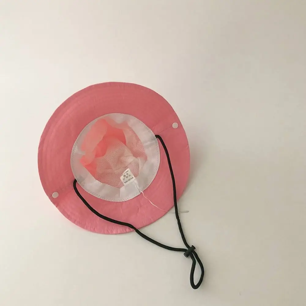 

Korean Style Candy Color Bucket Hat Bow Embroidery Quick-dry Summer Sunhat Shading Hat Anti-UV Sun Hat Children's Fisherman Hat