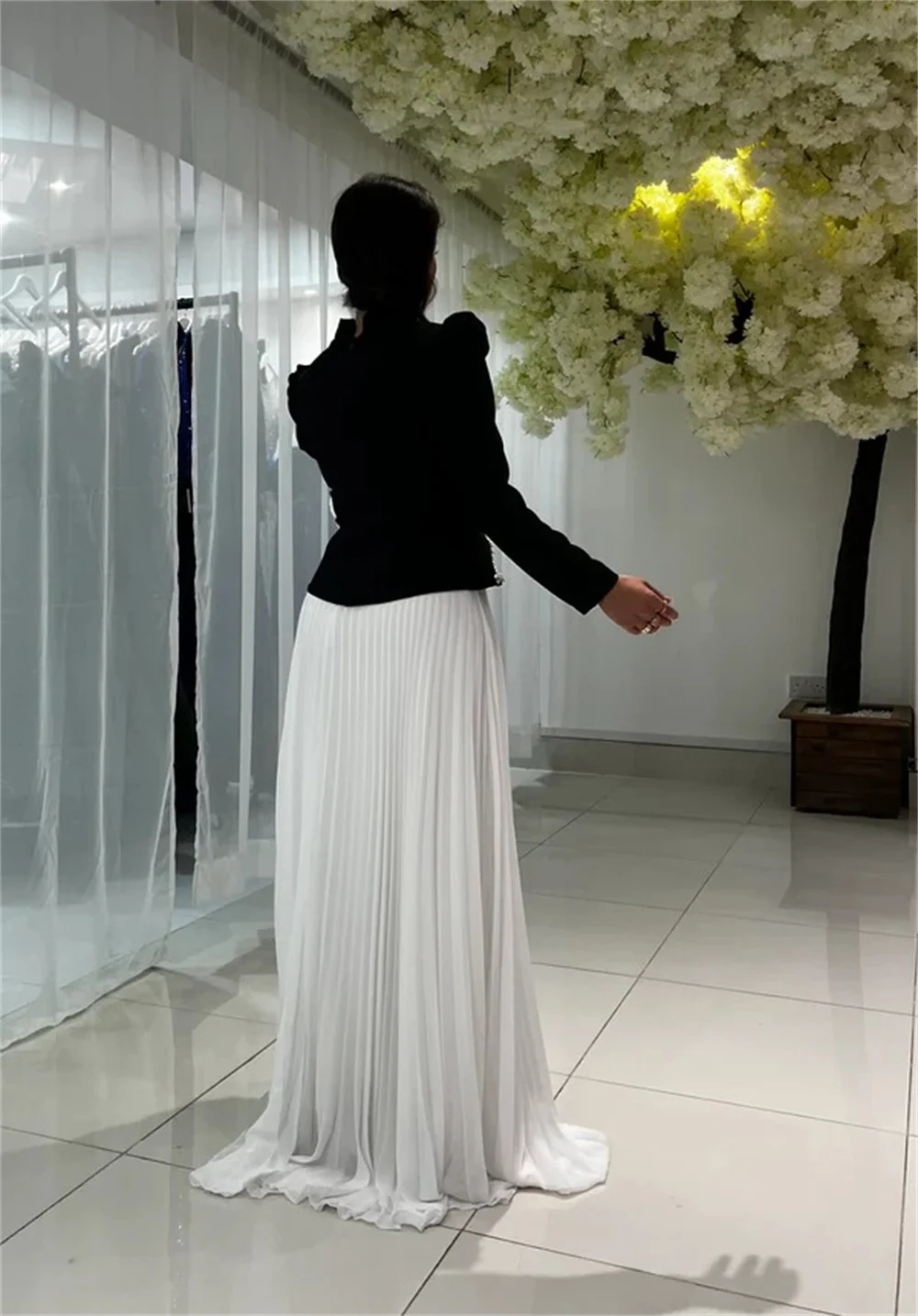 Contessa مخصص ماتي سميكة وصمة عار مشد فستان الحفلة الراقصة ثنيات تنورة شيفون الجلباب دي سواريه الماس العنق فستان الحدث الرسمي #3