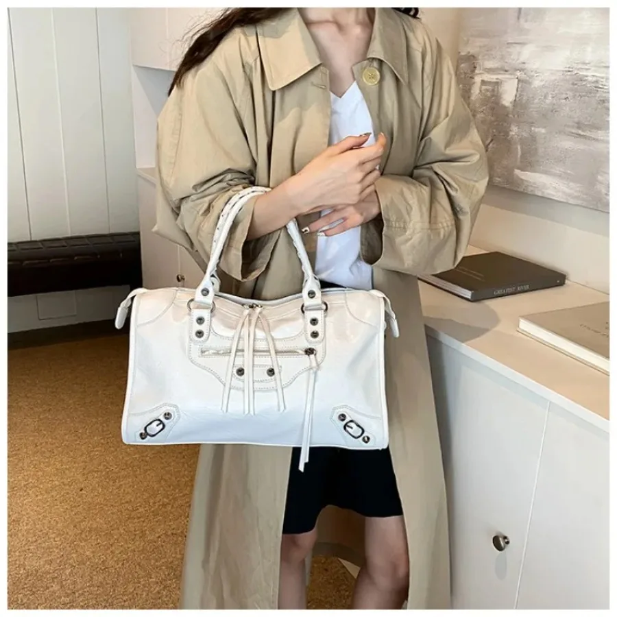 

Fashion Tide Cool Hottie Motorcycle Wind Large Trend Handsome Tote Short Travel Large Capacity Bag Texture Shoulder Women's Bags