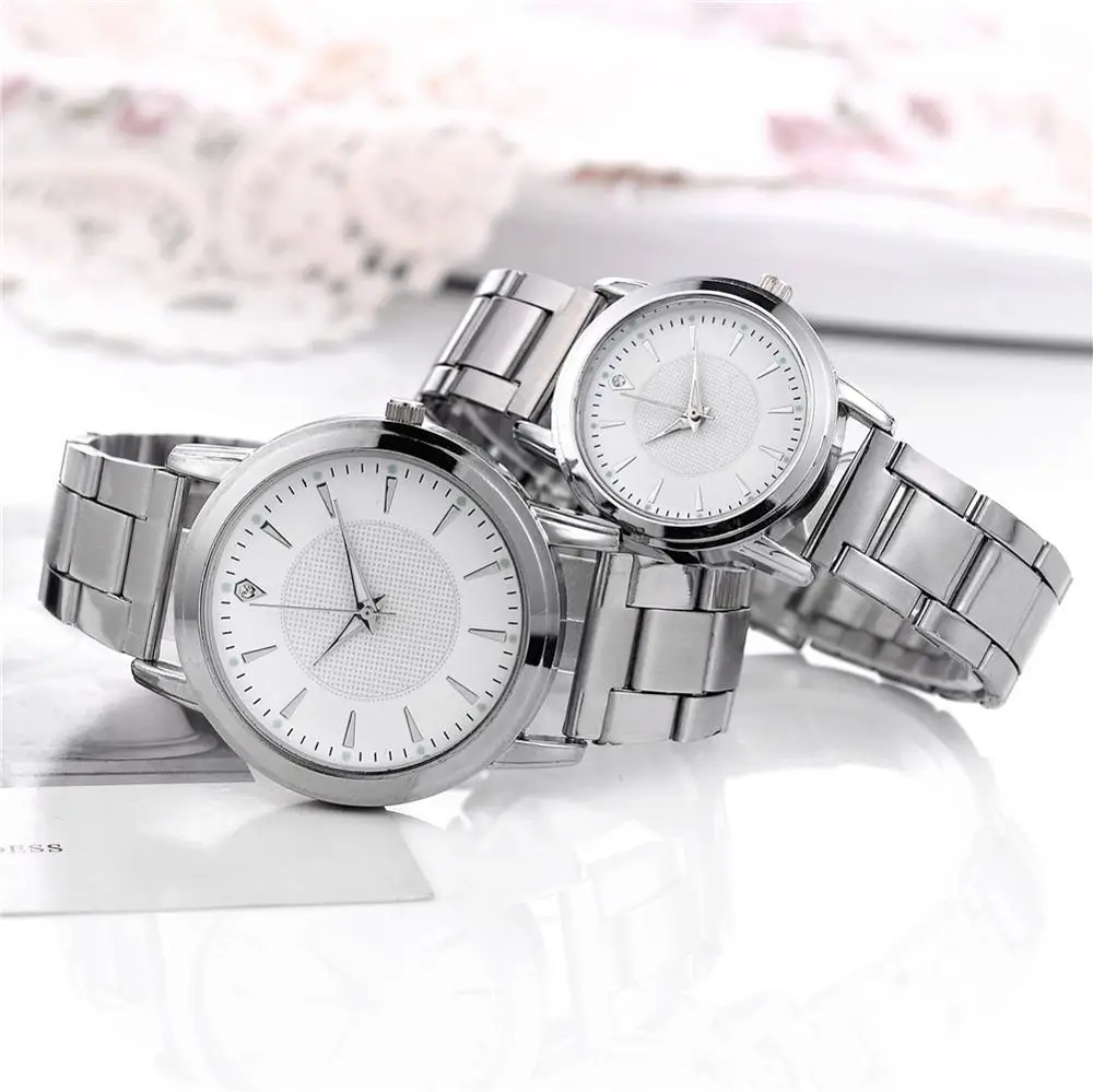 New Famous Couple Watches Lover's Luminous Casual Quartz Watch Women Stainless Steel Watches For Men Relogio Feminino Mens Clock