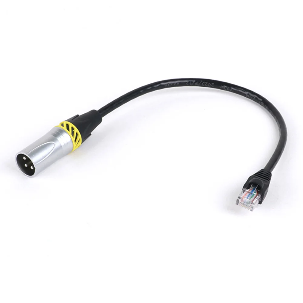 RJ45 to XLR Cable,3Pin XLR Male to RJ45 Male UTP CAT5/6 Network Connector Extension Adapter Ethernet Cord for Amplifier Mixer