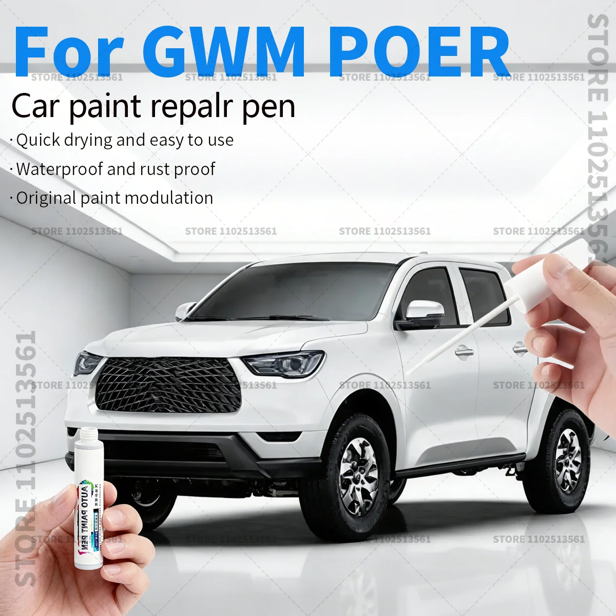 

Ручка-корректор для ремонта автомобильной краски GWM POER, средство для удаления царапин, аксессуары для авто, цвета: белый, серый, черный, желтый, оранжевый, синий, красный, серебристый