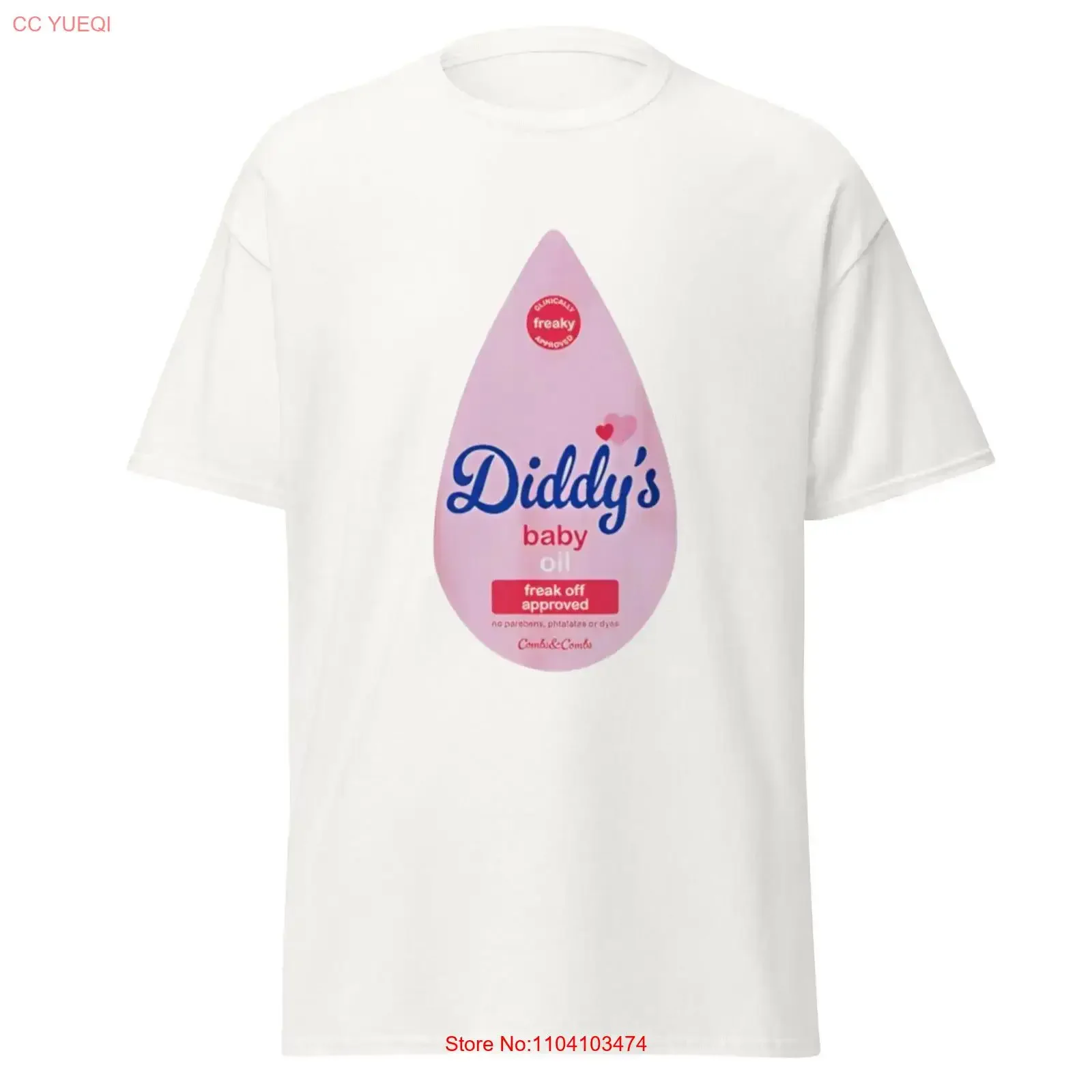 

Diddy Baby Oil Bottle Costume T shirt Funny Party Outfit Y2K Streetwear vintage Washed Stylish Soft Stretched Versatile