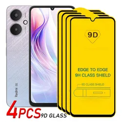 4PCS For Redmi 13C 12 9D Tempered Glass for Redmi 12C 10C Screen Protectors For Redmi A1 A2 Plus 10 10A 7 8 9 9C Glass